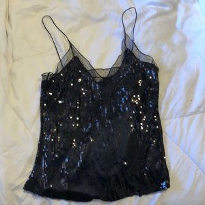 Intimately free people black sequin tank top